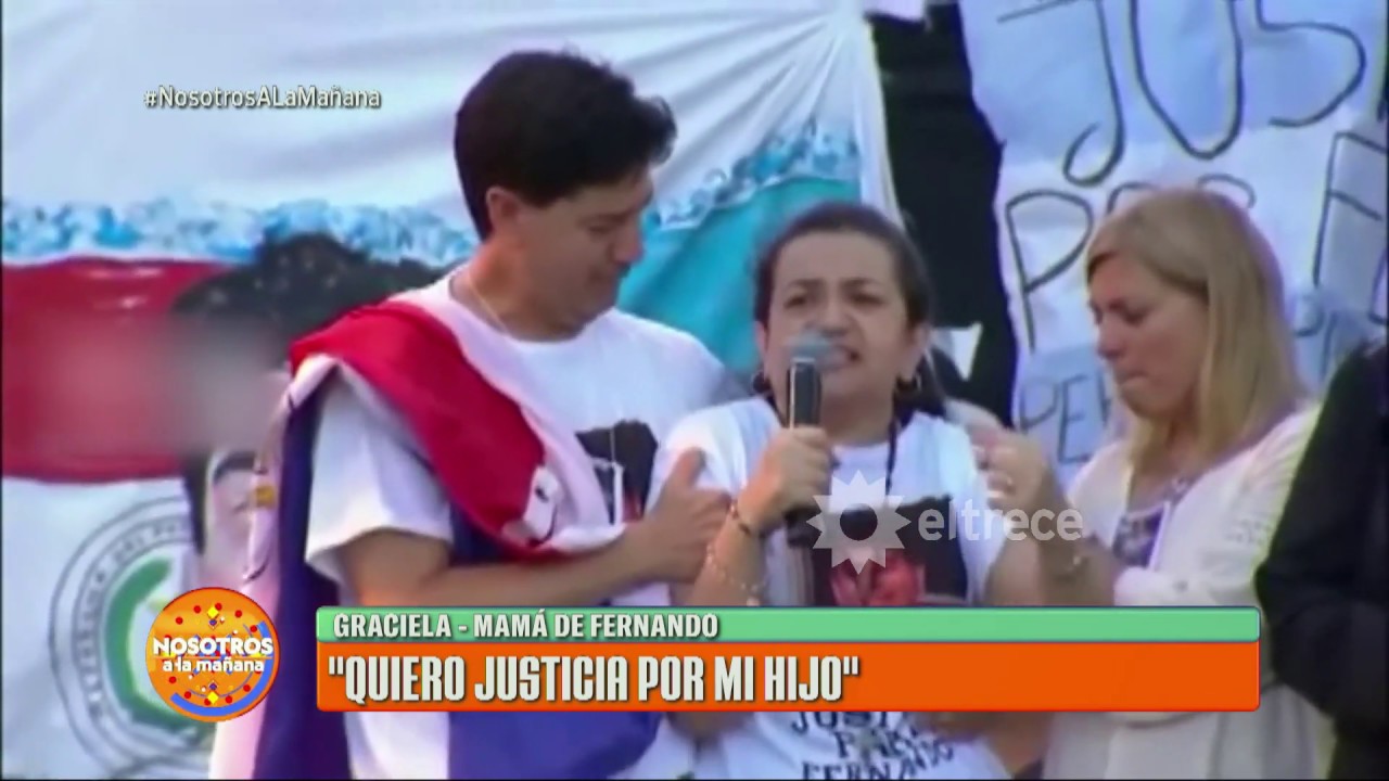 La palabra de la madre de Fernando Báez en la marcha pidiendo justicia por su hijo