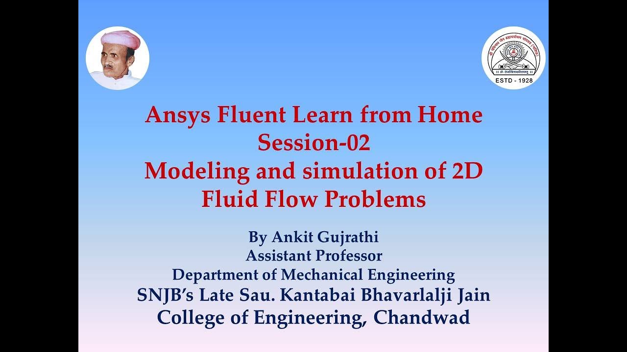 Ansys Fluent Learn from Home: Meshing and Simulation of 2D Fluid flow