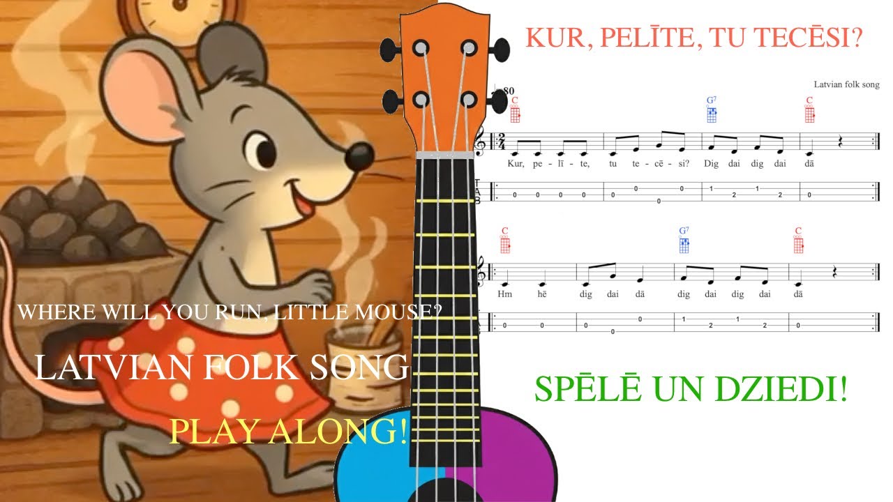 Kur, pelīte, tu tecēsi? Latviešu tdz. #ukulelebeginner #tautasdziesma