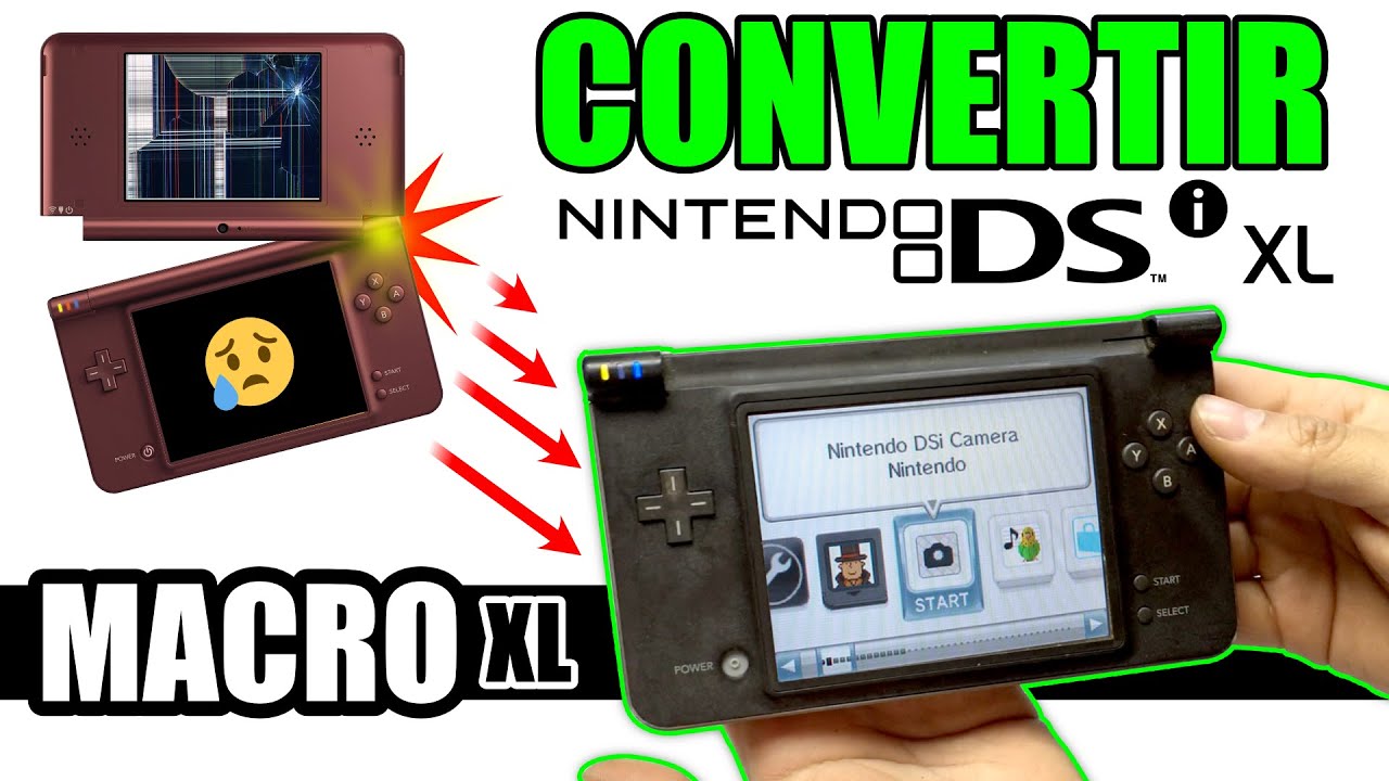 convertir DSi XL,   ROTO en GAMEBOY MACRO