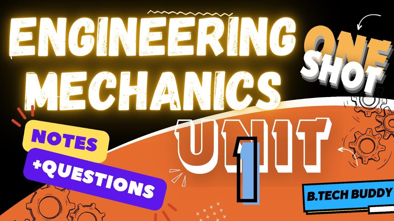 ENGINEERING MECHANICS 🎯🎯  | ONE SHOT |  UNIT  1 | (NOTES+QUESTION )🔥🔥
