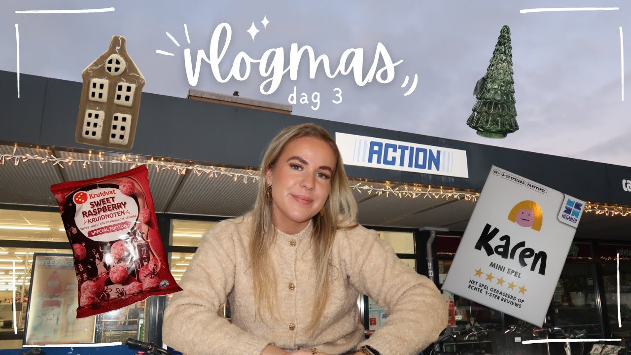 Dobbelspel cadeautjes halen bij de Action 🎁 | vlogmas dag 3