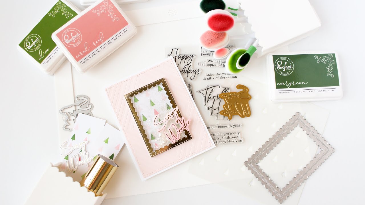 Season Of Wonder Shaker Card - A Look At The New Waffle Flower Stencil Mat