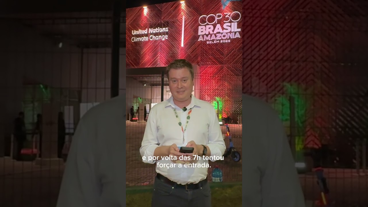 Entrada da COP &eacute; fechada ap&oacute;s tentativa de invas&atilde;o por manifestantes
