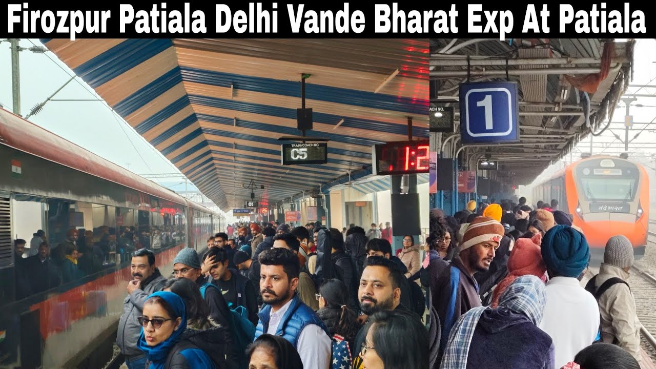 26462 Firozpur Patiala Delhi Vande Bharat Aaj full Rush Patiala vich | Fazilka Delhi Late Running 