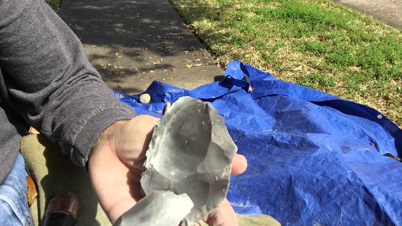 flintknapping turtles direct percussion pressure and fluting 2nd of 6 videos