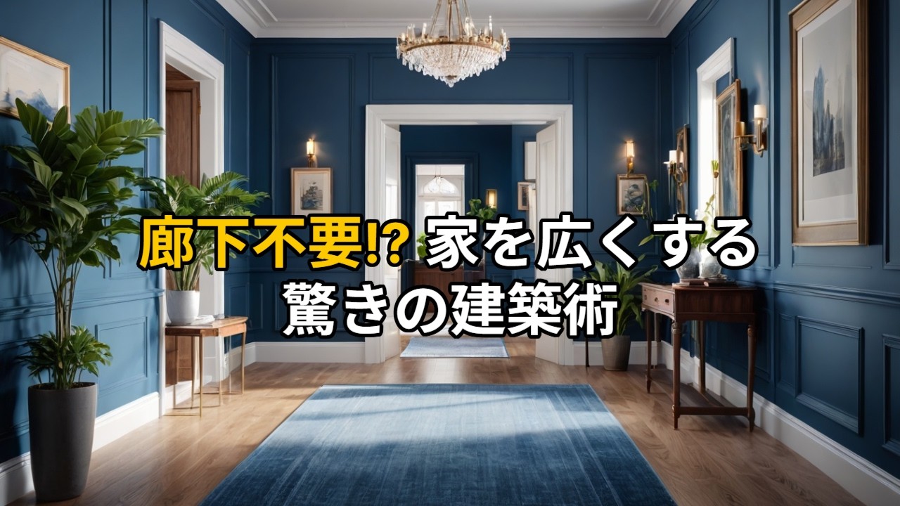 「廊下」を作るから家が狭くなる。建築家が廊下を作らない理由