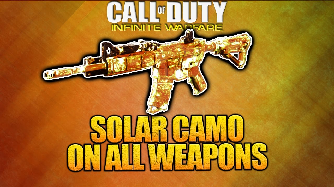 All Weapons With SOLAR CAMO - World's First on Infinite Warfare