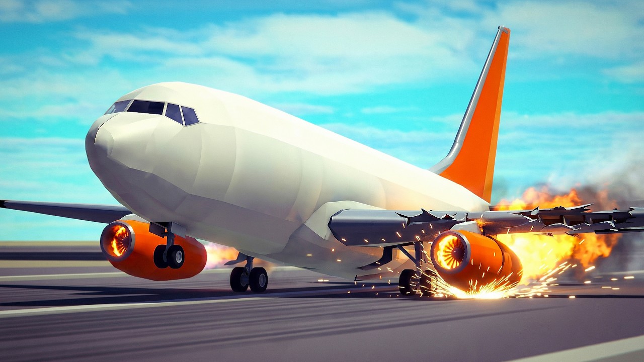 Runway Collisions & Airport Accidents. Emergency Landings - Besiege