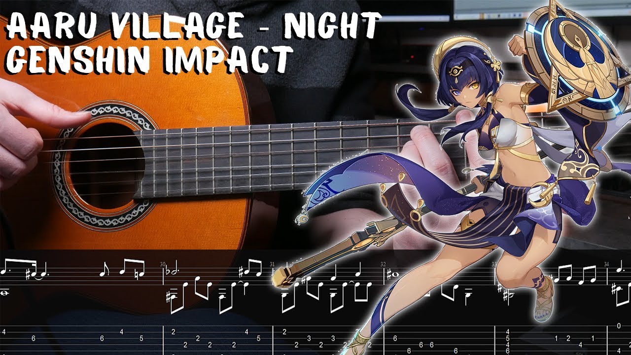 Winds of Tranquility / Aaru Village  - Genshin Impact | Sumeru | Fingerstyle Guitar Tutorial + TAB
