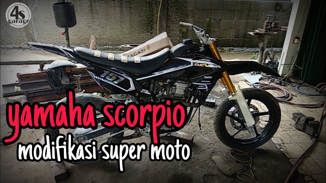 YAMAHA SCORPIO MODIFIKASI SUPERMOTO #1
