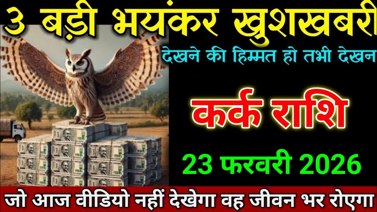कर्क राशि 21 फरवरी 2026 तीन तीन बड़ी भयंकर खुशखबरी मिलने वाली है। Kark Rashi 
