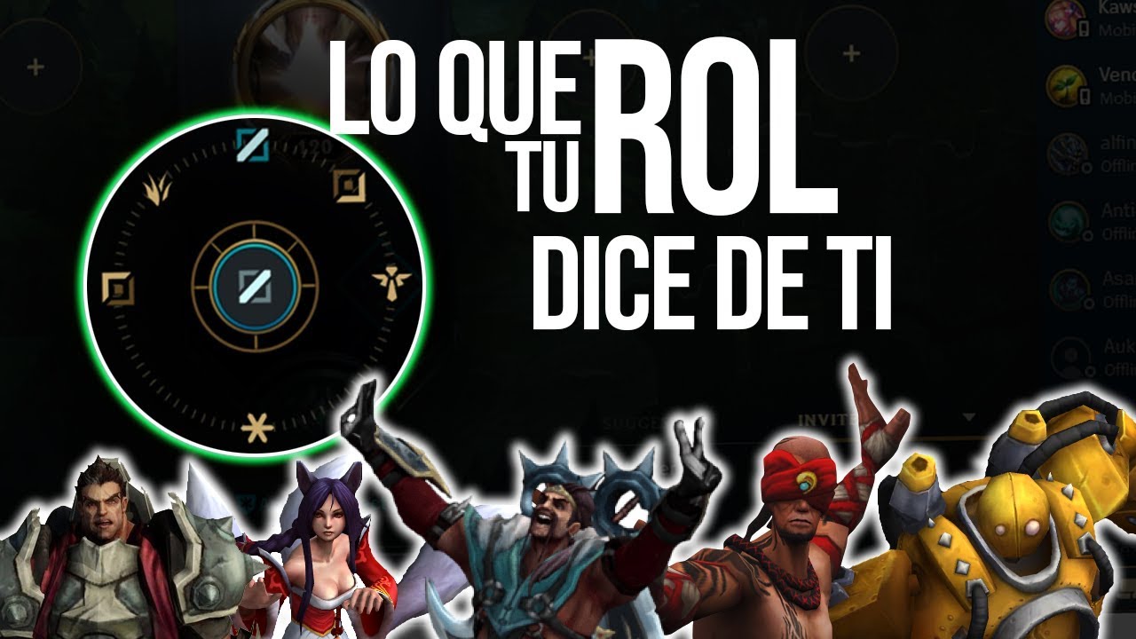 Lo que tu rol/carril preferido dice de ti
