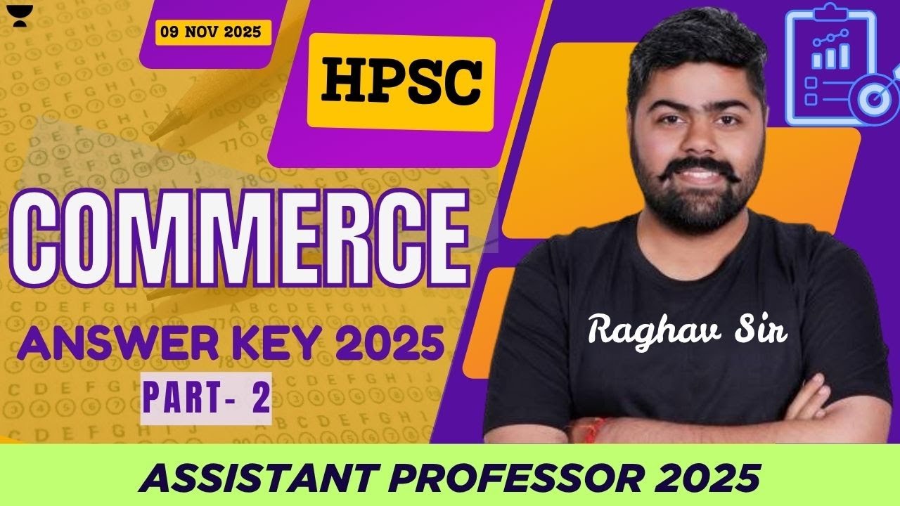 HPSC Commerce Answer Key 2025 | Full Paper Discussion | 9 Nov 2025 Analysis (Unit-Wise) | Part 2