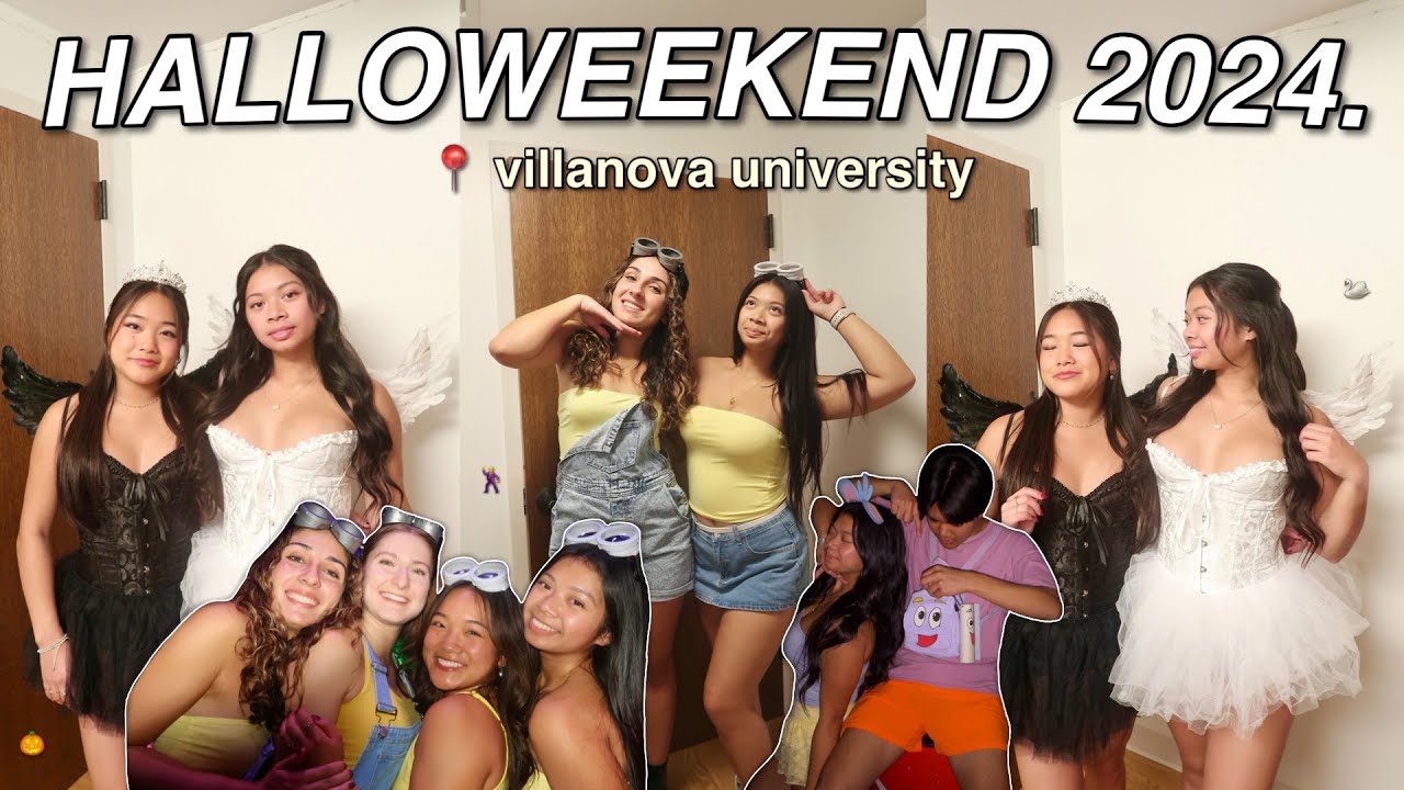 college HALLOWEEKEND 2024 vlog | GRWM + going out at villanova university