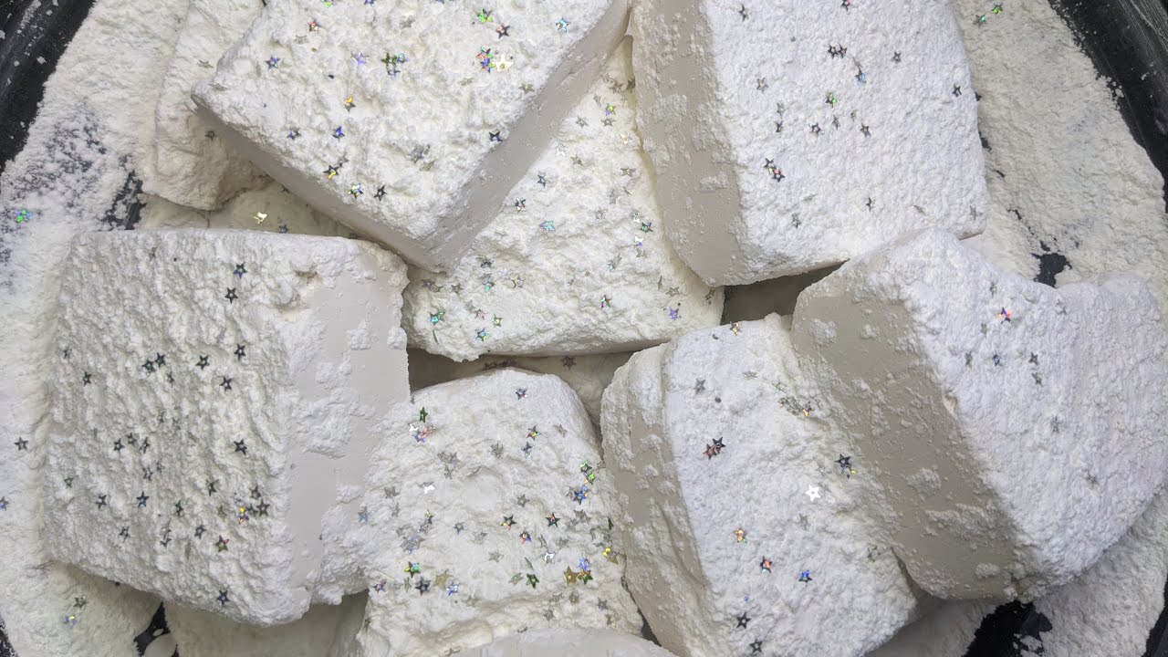 Dusty PJ Reforms Blocks🫨 Covered with Cornstarch Sparkle🤍➕Sifting 💆 | ASMR | Sleep Aid | Subscribe💕