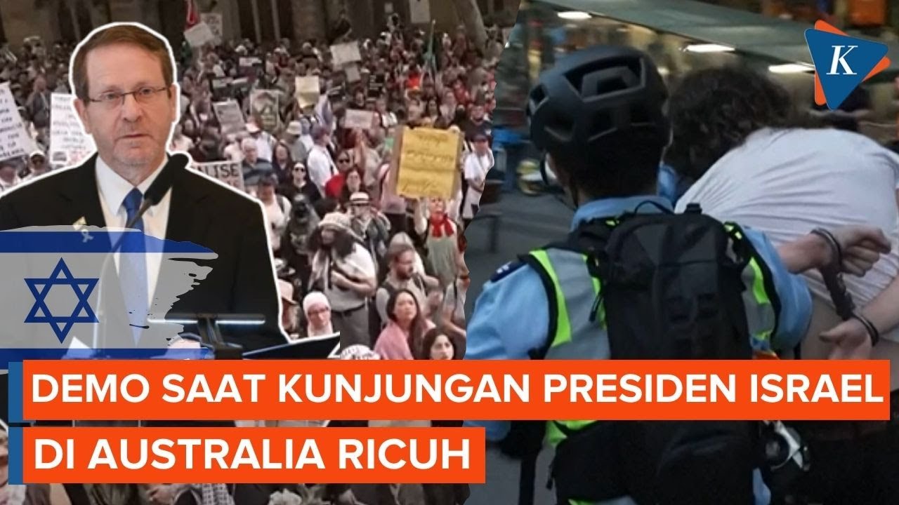 Aksi Protes Kunjungan Presiden Israel di Australia Ricuh