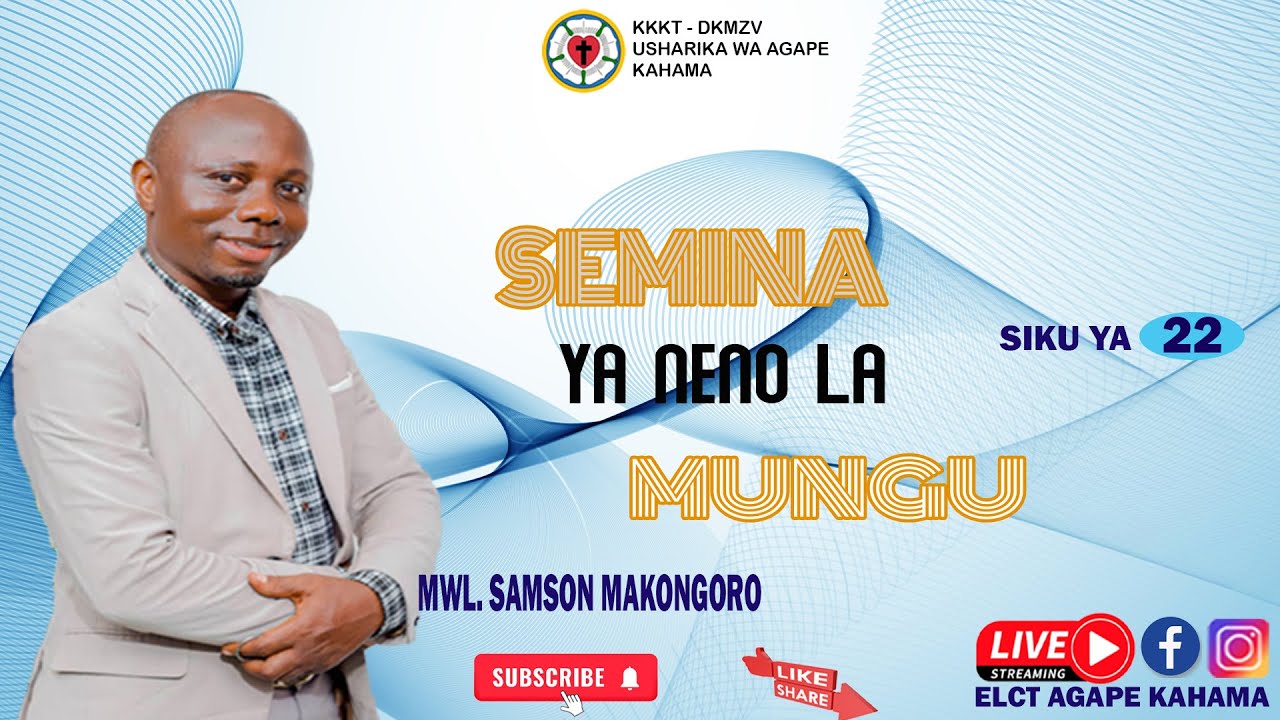 🔴SEMINA YA NENO LA MUNGU 22/01/2026. SIKU YA 22.. MWL. SAMSON MAKONGORO