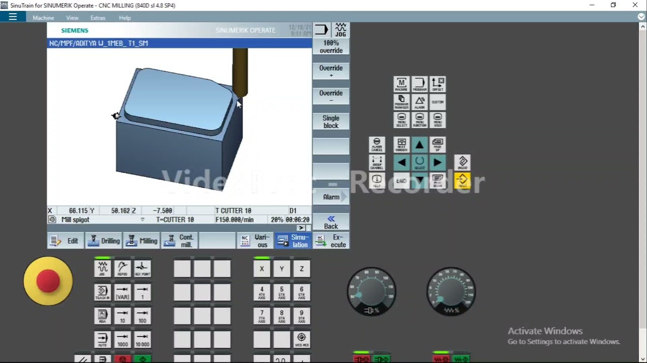 Sinutrain For Sinumerik Operate CNC Milling, Shopmill