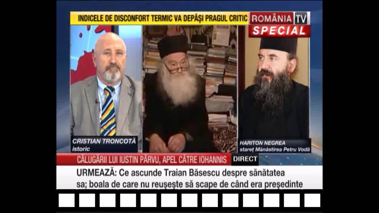 Starețul Hariton Negrea si Istoricul Cristian Troncota - despre proiectului de lege antilegionar