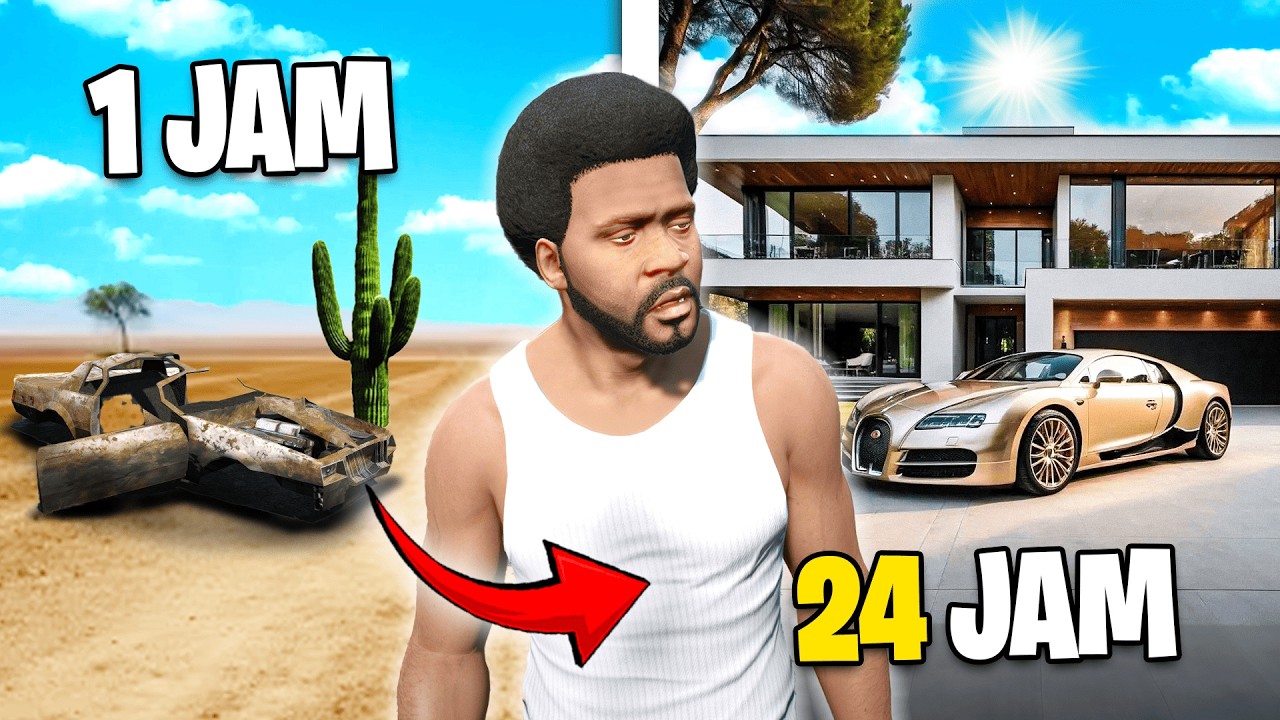 Gua Bertahan Hidup Jadi GEMBEL Selama 24 JAM di GTA 5! (Mod)