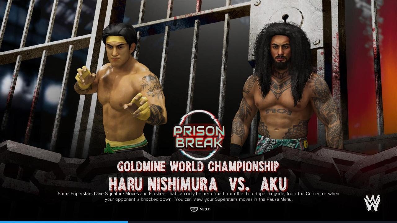 Goldmine World Title: Aku Vs Haru Nishimura(Prison Break)