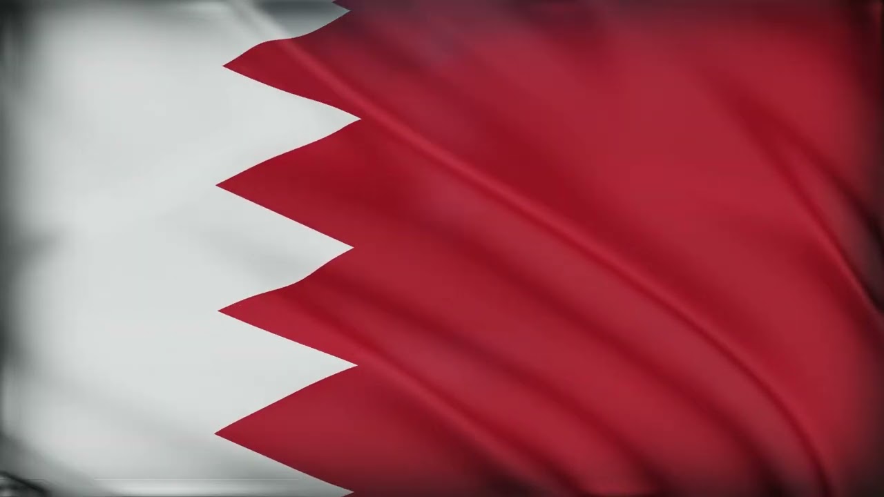Bahrain National Flag Waving Bahrain Flag Background Video
