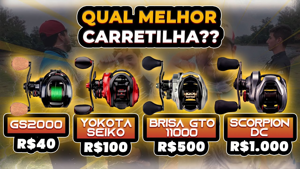 🎣 CARRETILHAS de 40R$ vs 1000R$ - Qual é melhor? TESTE COMPARATIVO