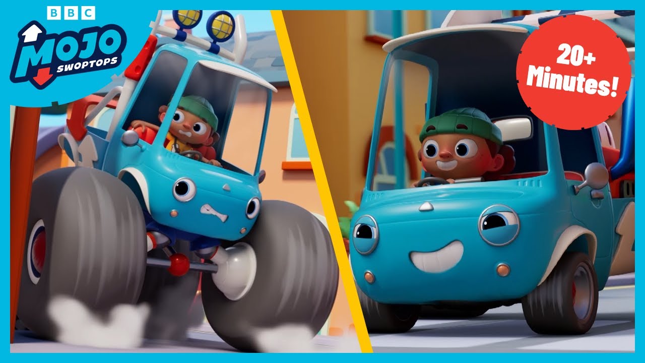 Mojo&rsquo;s Summer Road Trip: Monster Top & Racer Top Adventures - COMPILATION | Mojo Swoptops