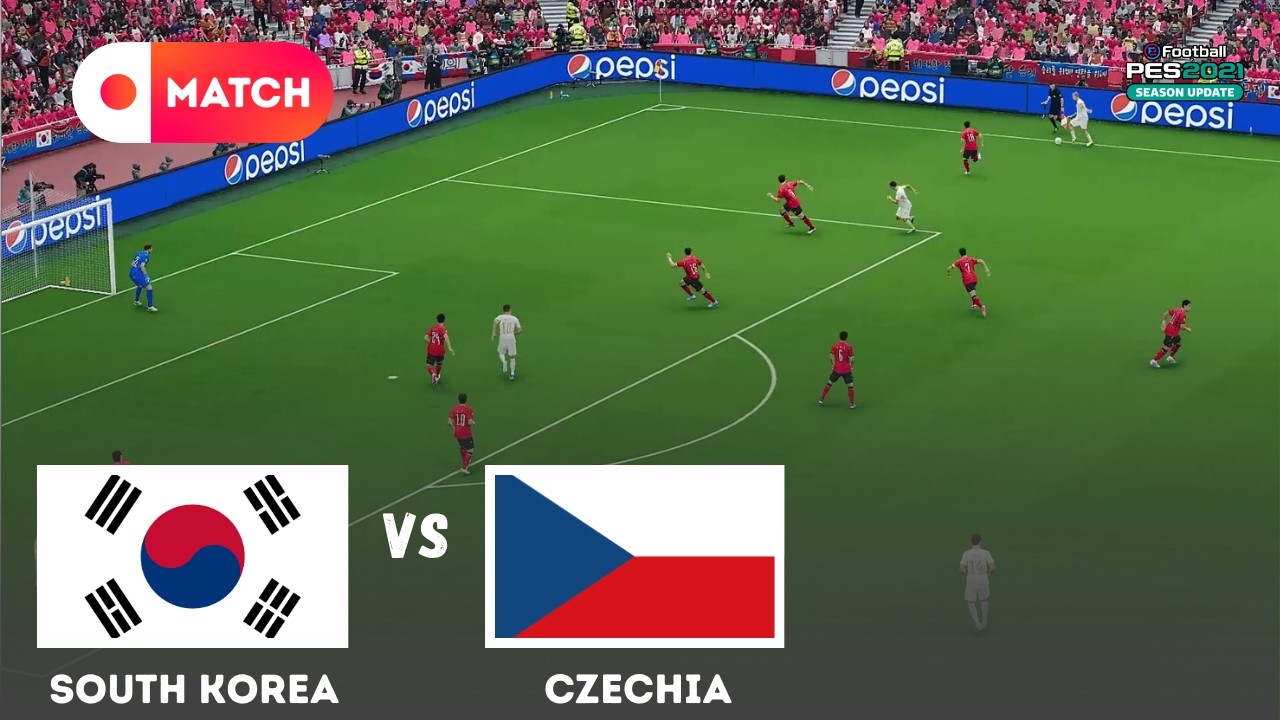 SOUTH KOREA vs CZECHIA | World Cup 2026 Match Simulation | eFootball PES 21 Gameplay