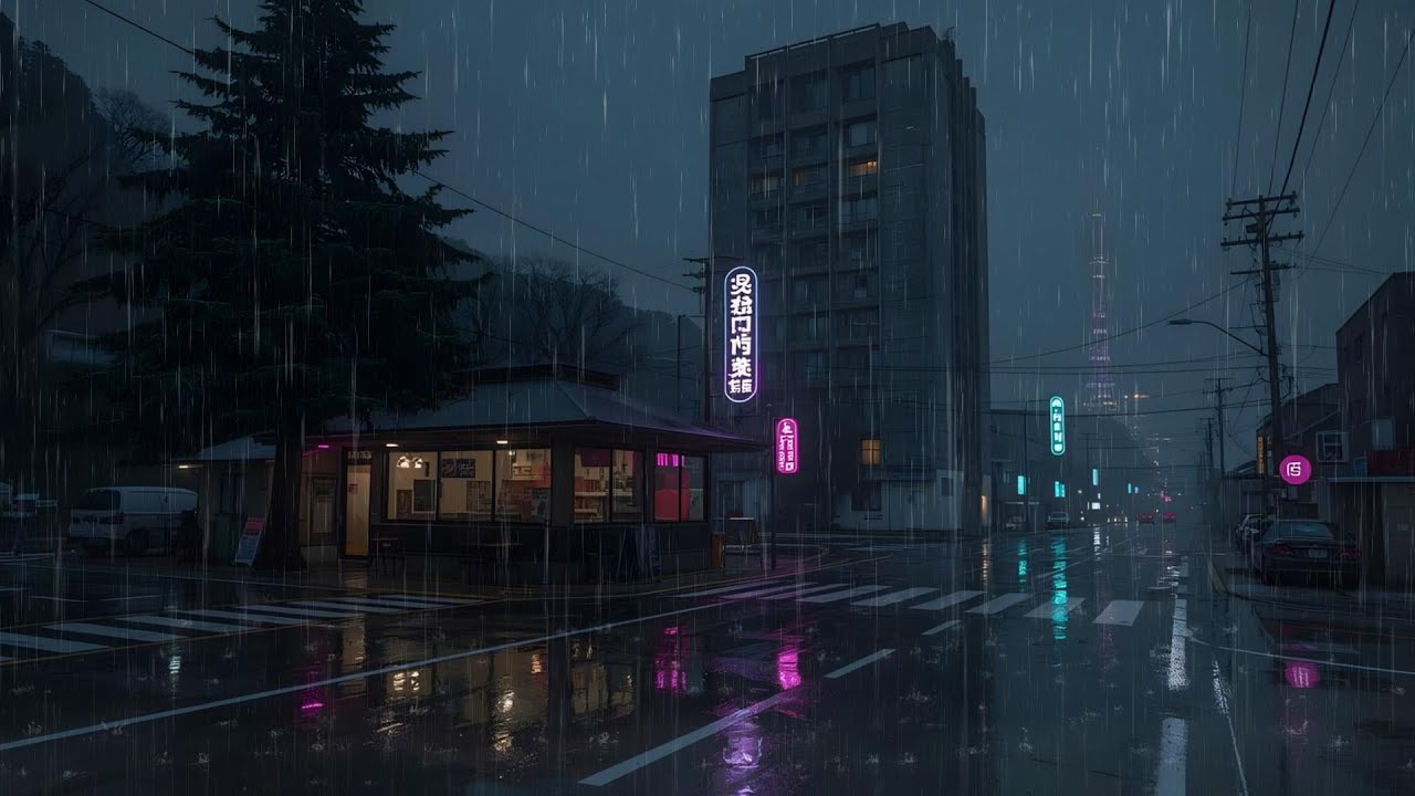 Midnight Rain Anime Lofi ☔ Soft Chill Beats for Deep Sleep