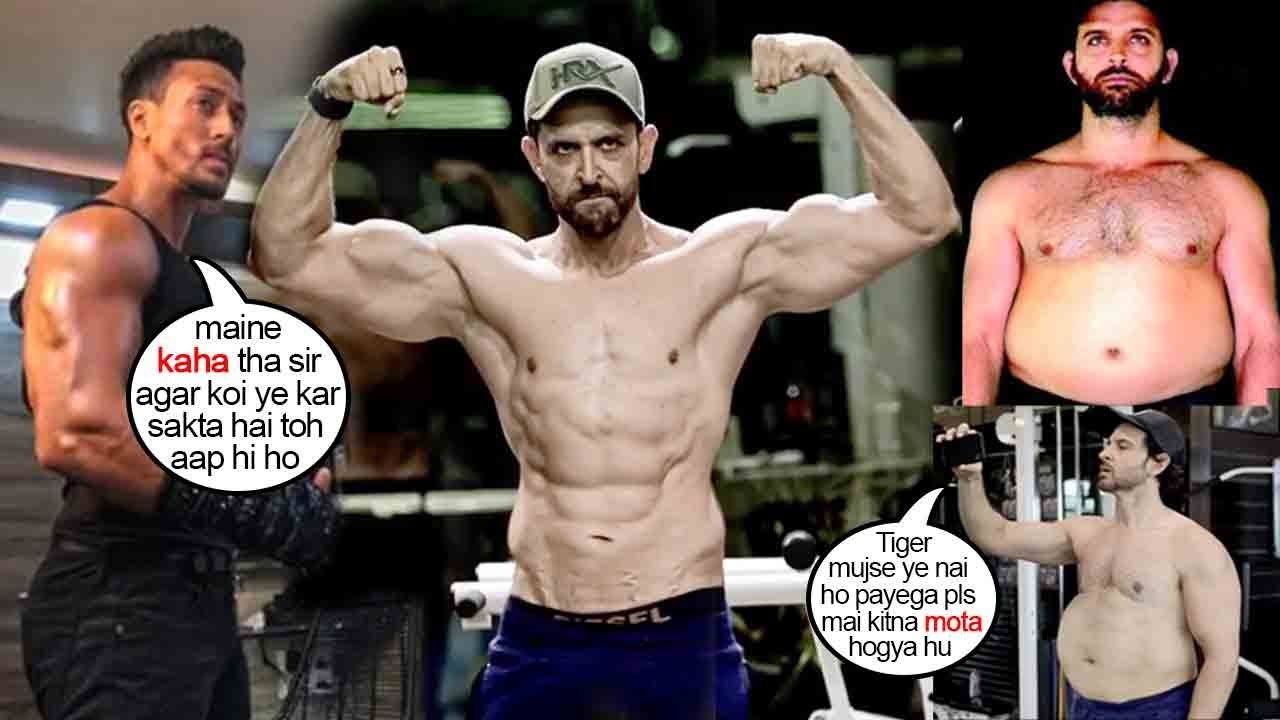 Hrithik's Unbelivble Gym Bodybuidling Workout Routine Tht CHANGED Look 4 WAR Movie Wid TIGER's Help