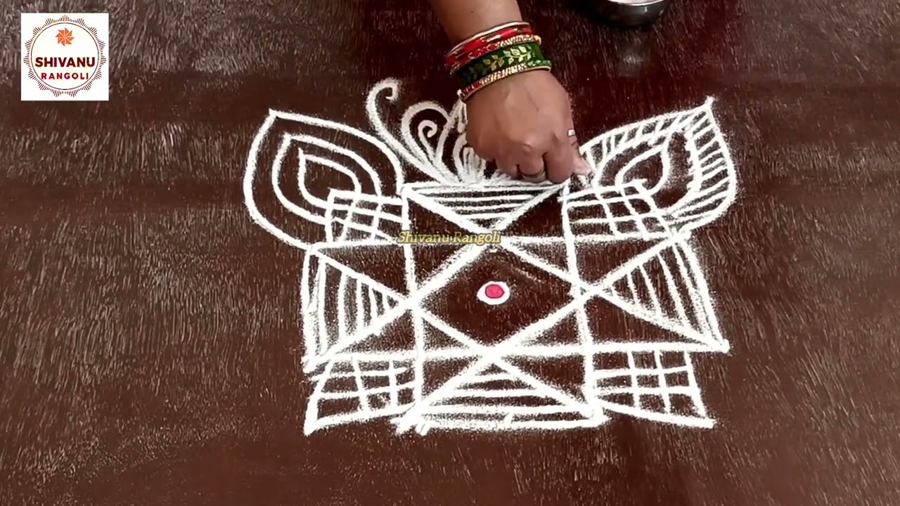 5x3 Dots Daily Use Rangoli | Traditional Design Rangoli | Easy Muggulu | Latest Beautiful Kolam