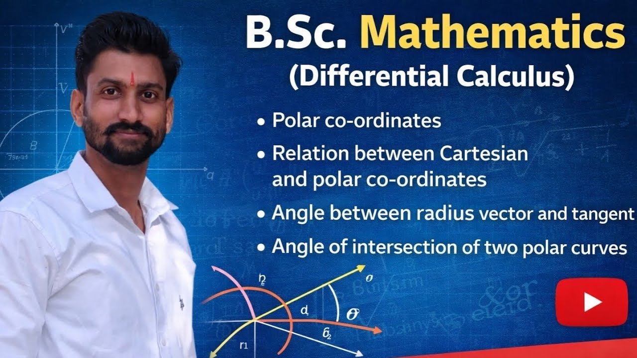 Differential Calculus: polar co-ordinates ,Relation between Cartesian and polar co-ordinates. ...