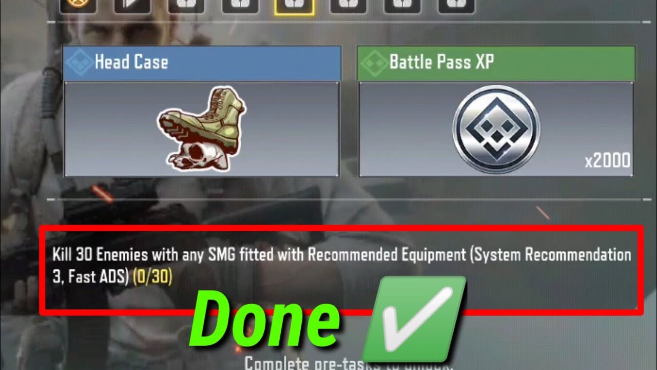 Kill 30 enemies with any smg fitted with recommended equipment