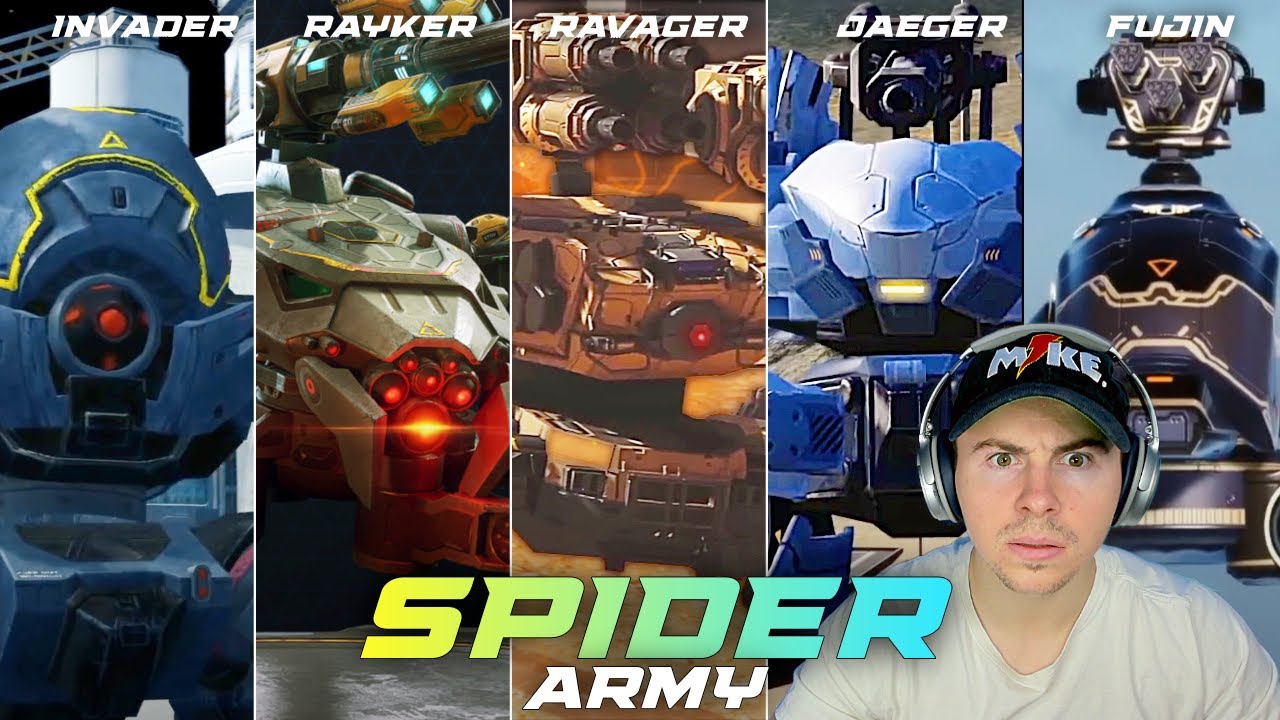 First EVER Full Spider Robot Hangar... Rare ONLY 6x Spider Bots CONQUER The Meta | War Robots