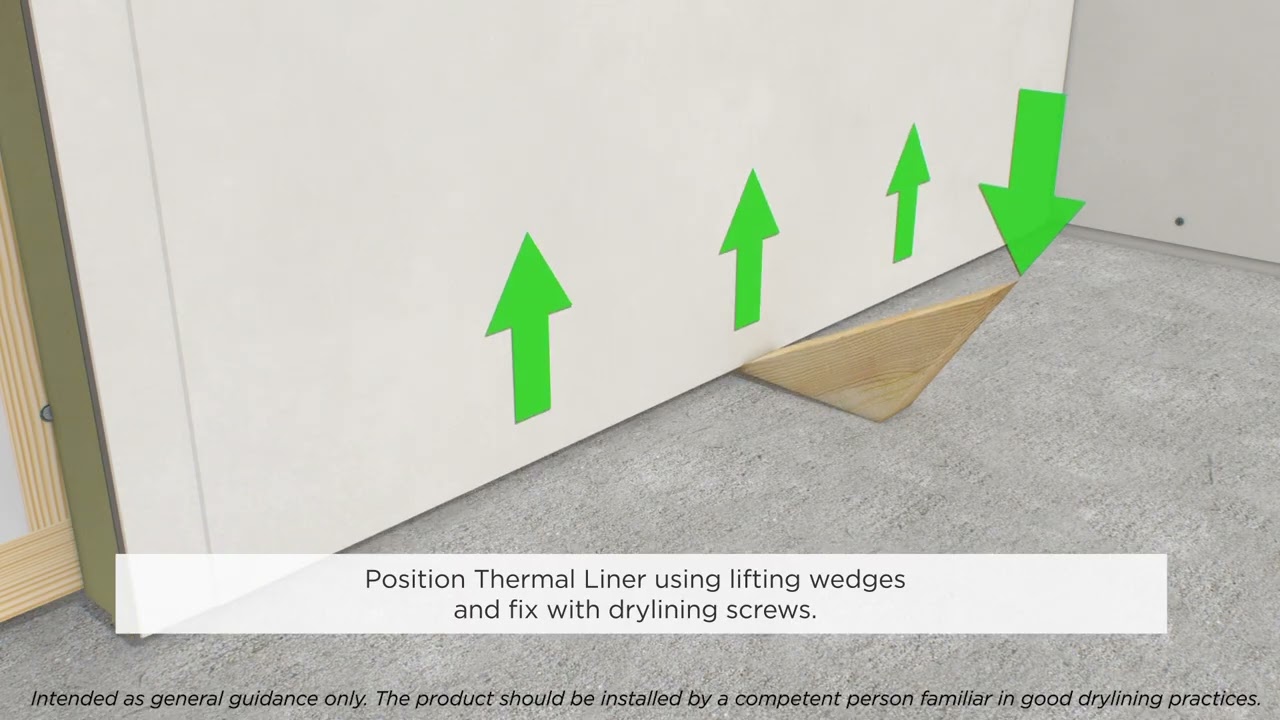Unilin Insulation for Drylining Walls - XT/TL between battens with Thermal Liner over. Ireland 2025.