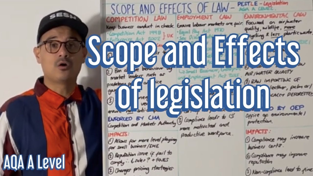 Scope and effects of Law/Legislation - A Level Business