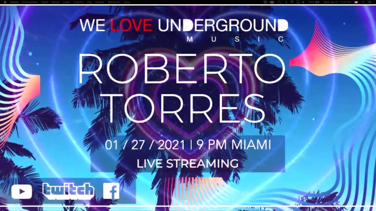ROBERTO TORRES - 01-27-21 - (9pm - MIAMI) - LIVE STREAMING