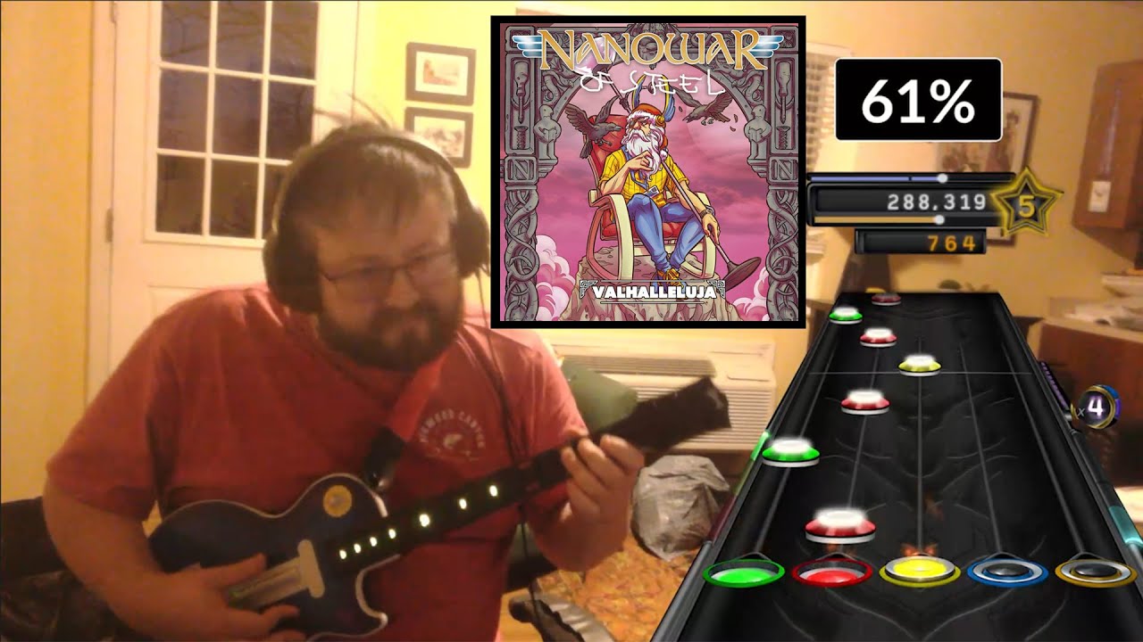 Clone Hero | Valhalleluja by Nanowar of Steel | Expert, 99% -1 run!  TIME TO ROCK AND ROLL!!!!
