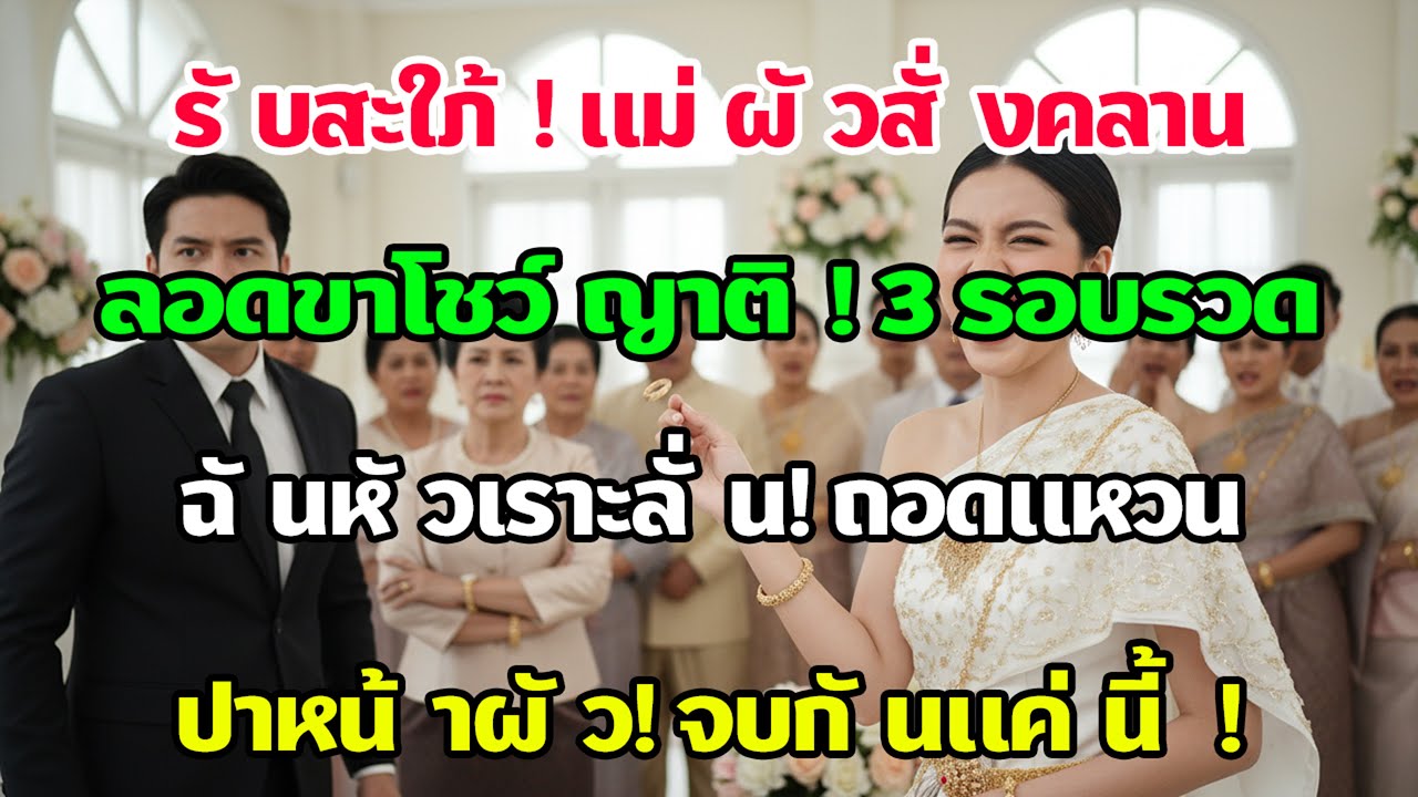 วันแต่งแม่ผัวสั่งลอดหว่างขาโชว์ญาติ ฉันขำลั่นปาแหวนใส่หน้าผัว ยกเลิกงานวิวาห์ทันที!