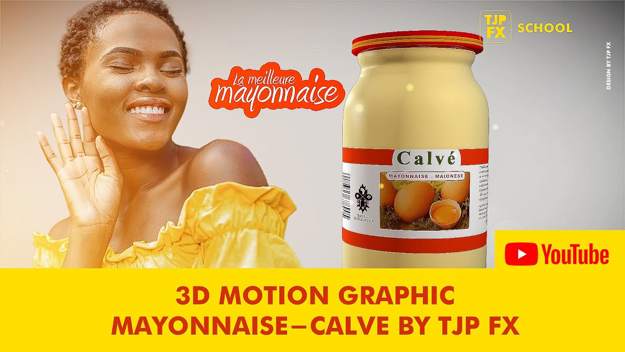 3D Motion Graphic mayonnaise-calve by tjp fx #Shorts