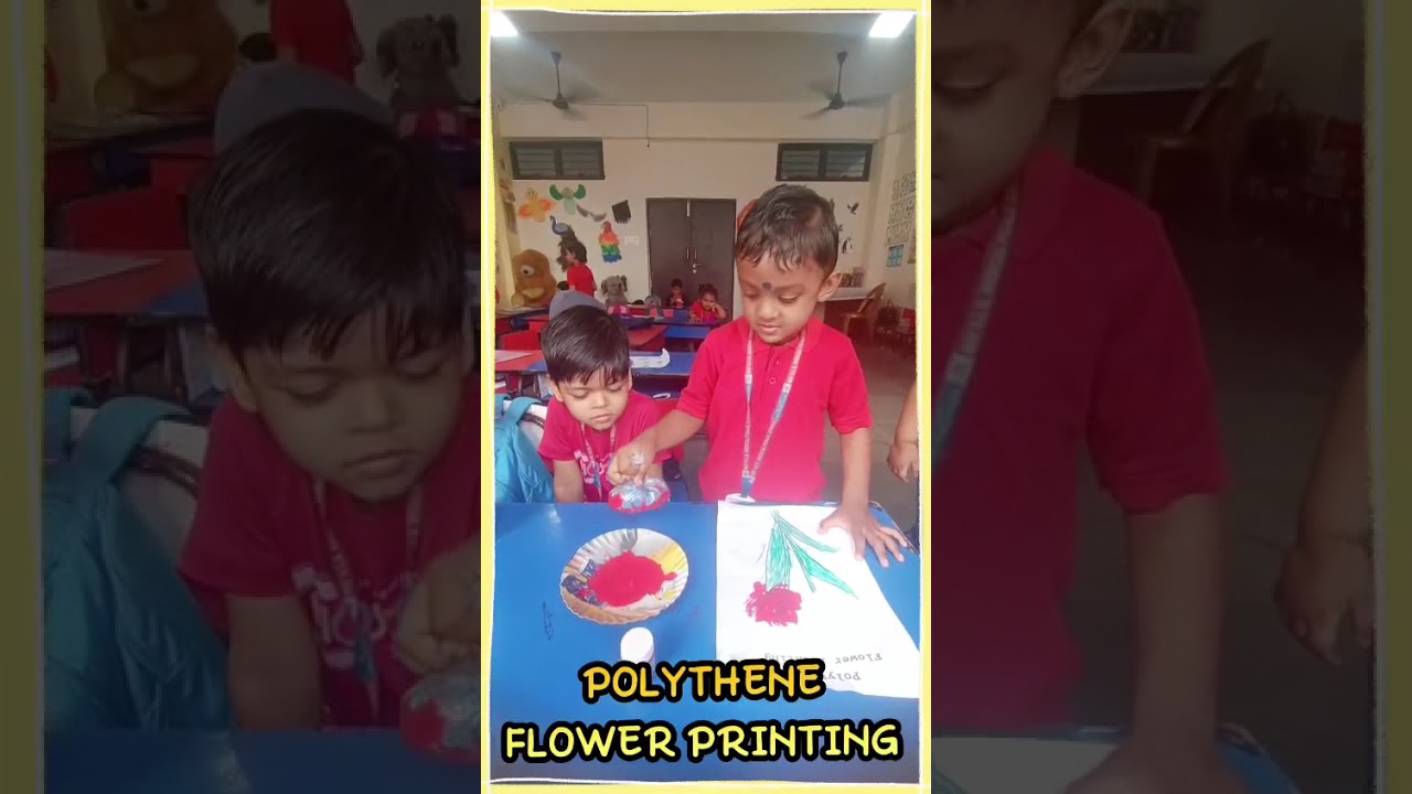 Polythene flower printing 