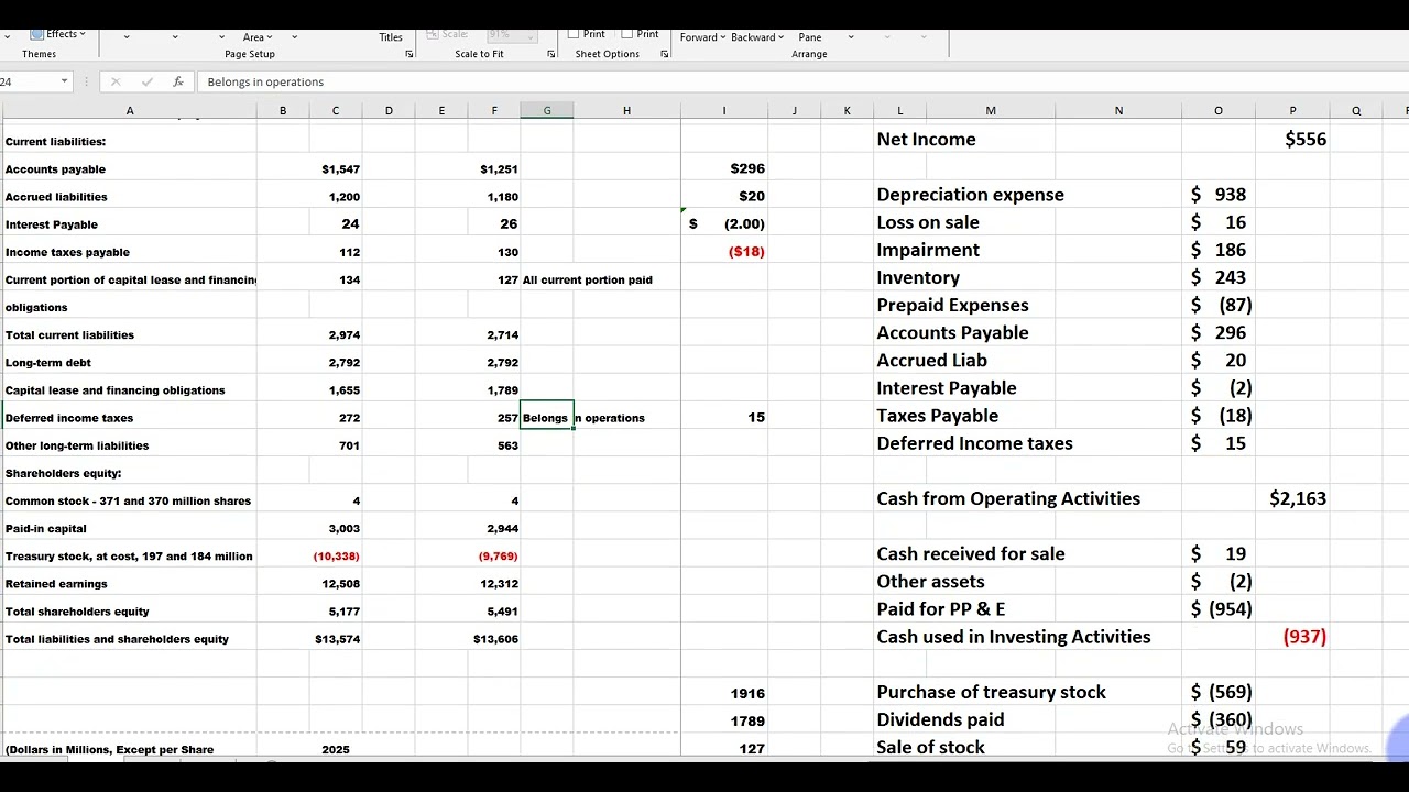 Cash Flow Practice review
