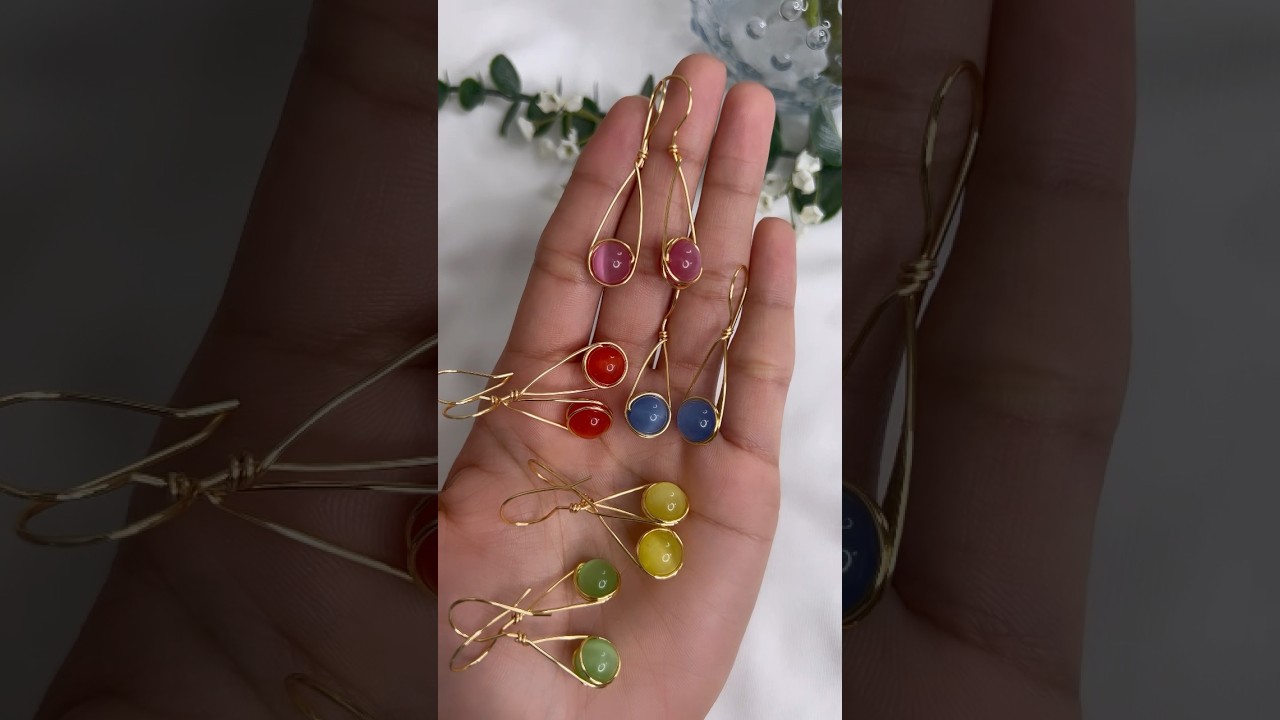 Aretes f&aacute;ciles de hacer con alambre de acero inoxidable 🍒🫐