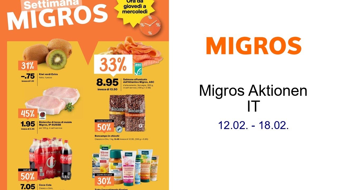 Migros Aktionen IT 12.02. - 18.02.