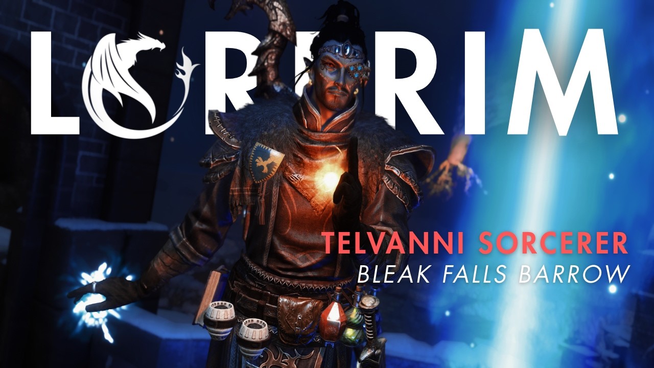 LoreRim - Telvanni Sorcerer Gameplay: Bleak Falls Barrow