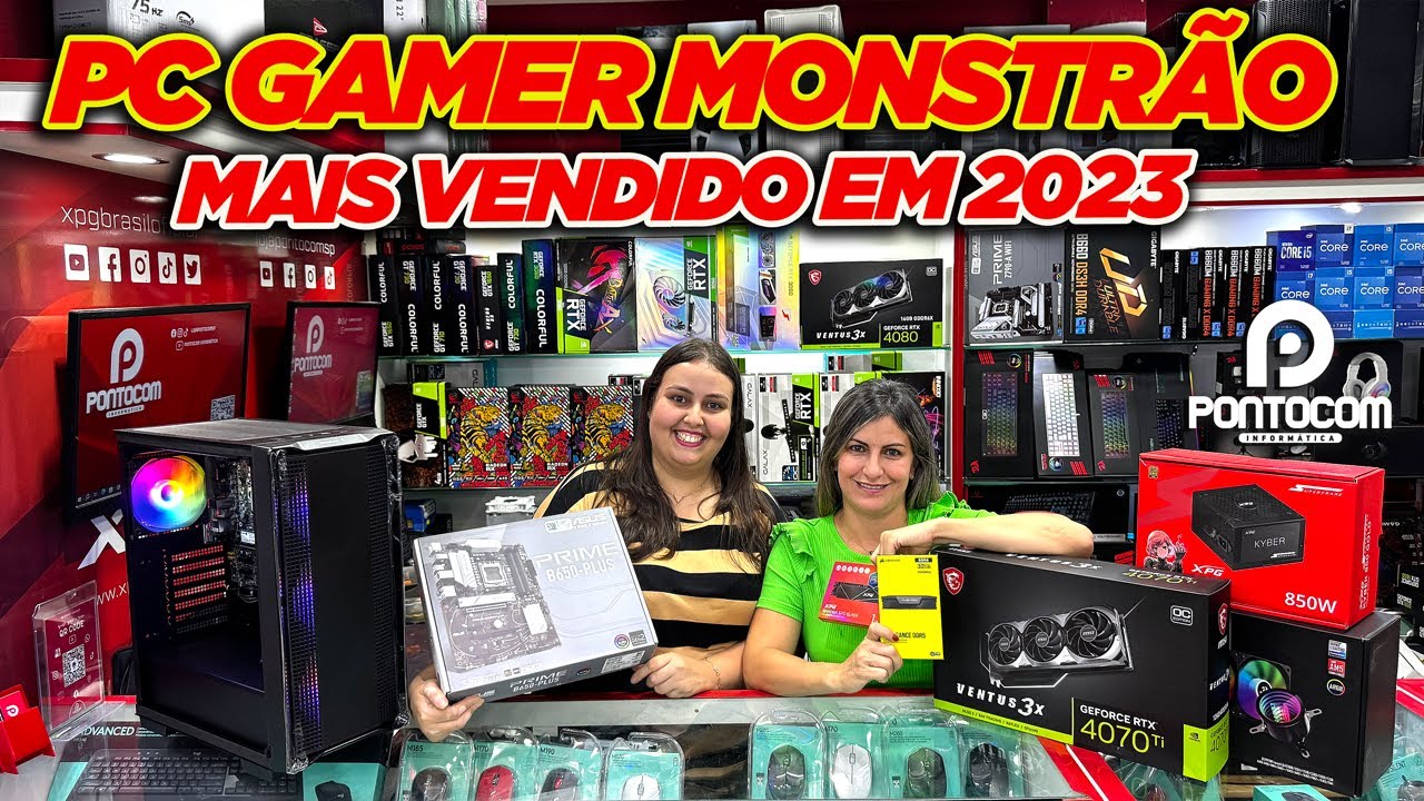PC GAMER MONSTRÃO MAIS VENDIDO em 2023 na PONTOCOM INFORMÁTICA!