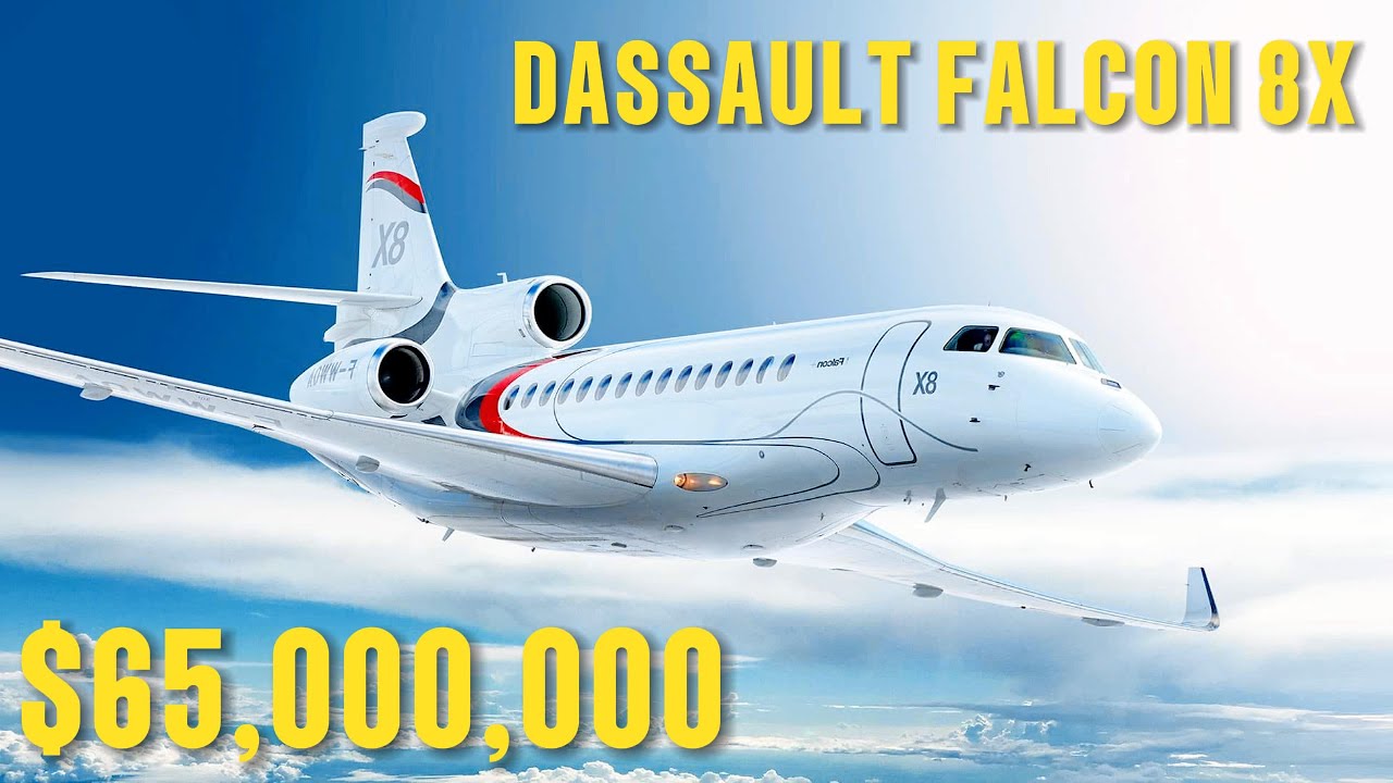 Внутри частного самолета Dassault FALCON 8X стоимостью 65 000 000 долларов.