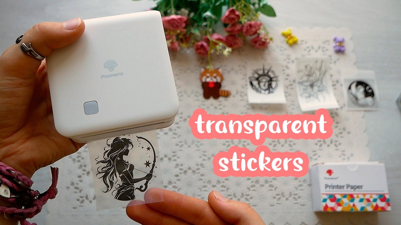 ✨Transparent Stickers with Phomemo Mini Thermal Printer - no ink clear stickers